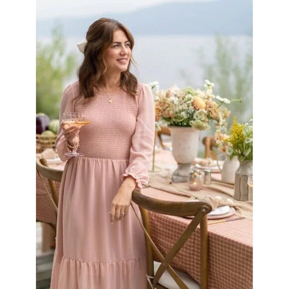 Jillian Harris Dresses & Skirts - Jillian Harris Grace Midi Dress Mad About Style Fall 2023 Jilly Box NWT Rose